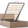 vidaXL Hydraulic Cappuccino Sengeramme 90x200cm