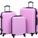 vidaXL Hardcase Suitcase 3 delar - Black