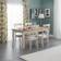 Julian Bowen Davenport Rectangular Off White Dining Set 90x150cm 5pcs