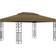 vidaXL Gazebo with Double Roof - Taupe 3x4 m