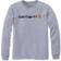 Carhartt Relaxed Fit Heavyweight Long Sleeve Logo Graphic T-shirt - Heather Grey