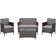 B&Q Derry Matt Outdoor Lounge Set, 1 Table incl. 2 Chairs & 1 Sofas