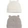 H&M Ribbed Ear Detail Beanies - Light Beige/Dark Beige Marl (1164281003)
