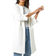 Roman 3/4 Sleeve Textured Longline Jacket - Ivory