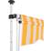 vidaXL Manual Retractable Awning - Orange and White Stripes 300x120cm