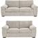 B&Q Capri Jumbo Cord Cream Sofa 200cm 2pcs 2 Seater, 3 Seater