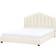 Beliani Velvet EU Super King Size 6ft Sea Shell Headboard Frame Bed