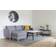 House Nordic Firenze Light Grey/Natural Sofa 219cm 3 Seater