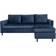 House Nordic Firenze Blue/Black Sofa 219cm 3 Seater