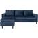 House Nordic Firenze Blue/Black Sofa 219cm 3 Seater