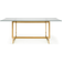 Julian Bowen Minori Transparent/Gold Dining Table 100x200cm