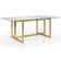 Julian Bowen Minori Transparent/Gold Dining Table 100x200cm