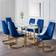 Julian Bowen Minori Transparent/Gold Dining Table 100x200cm