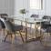 Julian Bowen Minori Transparent/Gold Dining Table 100x200cm