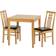 SECONIQUE Vienna Oak And Brown Dining Set 75x75cm 3pcs
