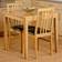 SECONIQUE Vienna Oak And Brown Dining Set 75x75cm 3pcs