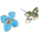 Shein 1pair Colorful Dopamine Flower Petal Shaped Earrings For Women, Suitable For Daily Wear, Simple And Sweet Vacation Gift Valentines