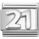 Nomination Composable Classic Link Number 21 - Silver