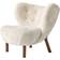 &Tradition Little Petra VB1 Moonlight/ Walnut Loungestol 75cm