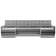 Mebligo Scandinavian Gray Sofa 294cm 4 personers