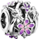 Pandora Daisy Openwork Charm - Silver/Purple