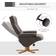Homcom Recliner Chair and Footstool PU Brown Armchair 99cm
