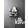 String Pocket Grey Wall Shelf 60cm