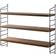 String Pocket Walnut/Black Wall Shelf 60cm
