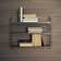 String Pocket Walnut/Black Wall Shelf 60cm