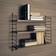 String Pocket Walnut/Black Wall Shelf 60cm