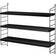 String Pocket Black Wall Shelf 60cm