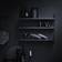 String Pocket Black Wall Shelf 60cm