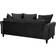 Beliani Bornholm Black Sofa 197cm 3 Seater