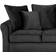 Beliani Bornholm Black Sofa 197cm 3 Seater
