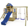 Wickey Wooden Climbing Frame Smart Cave Set Dark Blue