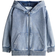 H&M Zip Through Twill Hoodie - Blue