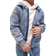 H&M Zip Through Twill Hoodie - Blue