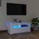 vidaXL LED Lights High Gloss White TV-bord 90x40cm