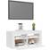 vidaXL LED Lights High Gloss White TV-bänk 90x40cm