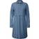 Cecil Midikleid Lyocell Kleid Langarm Bündchen - Blau
