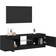 vidaXL TV Bänk Med LED Lampor Svart EK 120x30x36 cm TV-bänk
