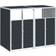 vidaXL Mülltonnenbox für 2 Tonnen Anthrazit 144x81x113 cm Stahl (Gebäudefläche )