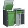 vidaXL Mülltonnenbox für 2 Tonnen Anthrazit 144x81x113 cm Stahl (Gebäudefläche )