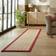 Dunelm Herringbone Natural, Red 60x230cm