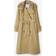 Burberry Long Check Collar Castleford Trench Coat - Beige