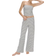 H&M 2-Piece Ribbed Top & Trousers Set - White/Black Striped