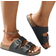 Shein New Casual Outdoor Beach Double Buckle SlipOn Comfortable Flat Sandals