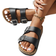 Shein New Casual Outdoor Beach Double Buckle SlipOn Comfortable Flat Sandals