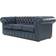 Chesterfield Antique Blue Sofa 200cm 3pcs 3 Seater
