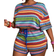 Shein Plus Size Casual Vacation Dragsko Stickad Jacquard Delad Fåll - Blå